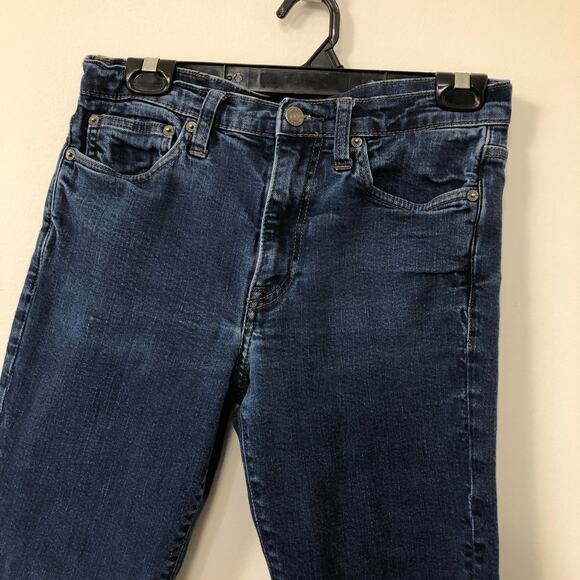 J.Crew Dark Wash Slim Straight Jeans W30 L30 Mide Rise Stretch Quiet Luxury - Picture 3 of 11